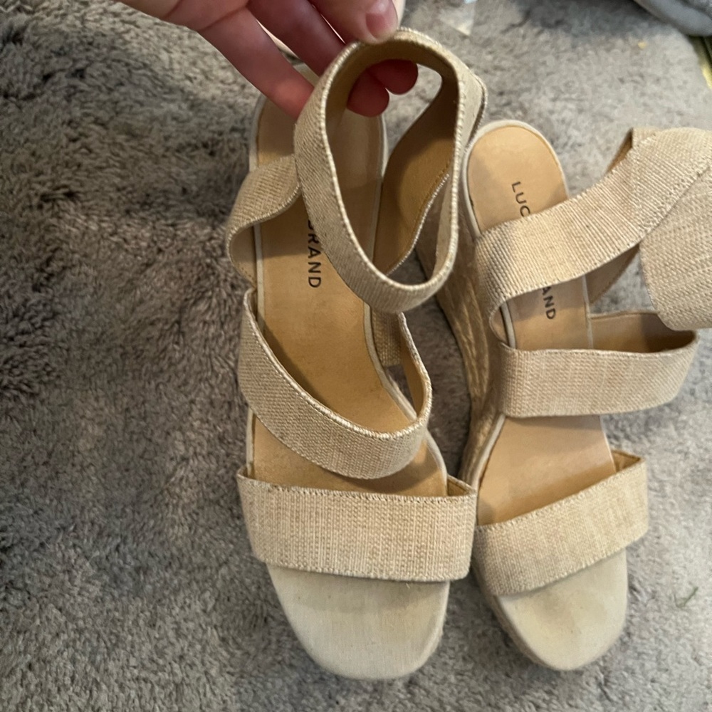 Lucky Brand Nude Wedges